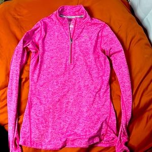 Pink Nike Dri-Fit quarter zip up Size small